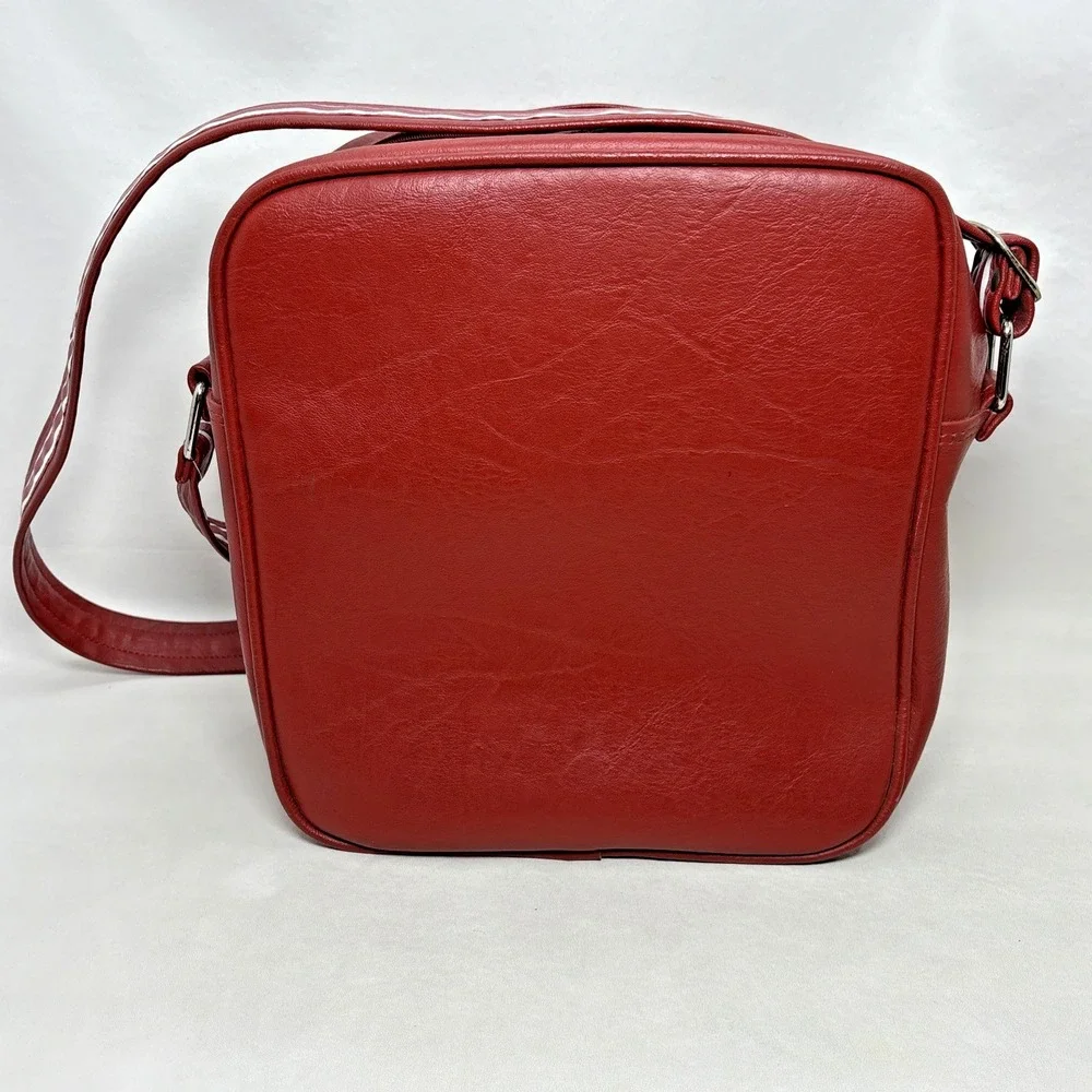 Vintage Red White Striped Samsonite Profile Luggage Vinyl Shoulder Bag Concord